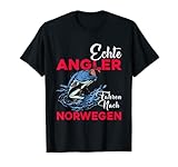 Herren Echte Angler Fahren Nach Norwegen, Hochsee Angeln Nordkap T-Shirt
