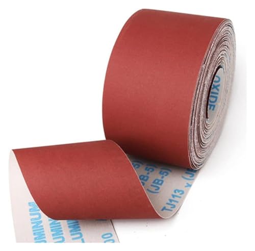 Rollo de tela esmeril abrasiva de 1 m x 114 mm, rollo de papel de lija, rollo de bloques de lijado, papel for lijadoras de banda, herramientas de pulido for madera y metal(80grit)