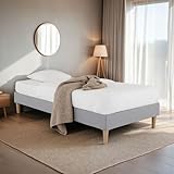 cadre de lit sommier tapissier 160x200 Dimensions optimales : Sommier tapissier 90x190 cm conçu pour offrir un confort parfait à votre couchage. Structure robuste avec barre de support centrale et pieds stables.