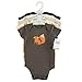 Hudson Baby Unisex Baby Cotton Bodysuits, Forest, 3-6 Months