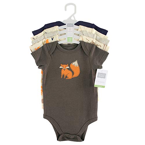 Hudson Baby Unisex Baby Cotton Bodysuits 5-pack