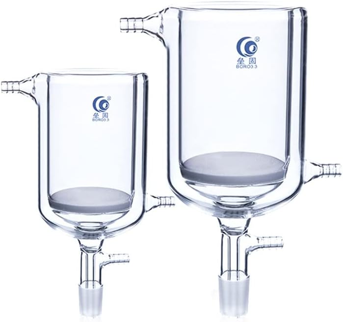 1PCS 100ml to 1000ml 24# High Borosilicate Glass Jacket Sand core Filter Funnel,G3 Glass Suction Funnel for Laboratory (Size : 1000ml)