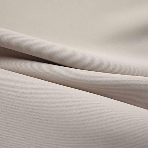 Rideau occultant de salon et chambre : Lot de 2 panneaux beiges 140 x 245 cm - 4
