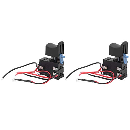 2Pcs Interrupteur électrique, Teeno 21v Commutateur de déclenchement de remplacement pour forage, 8x16x5Speed Outil de commande de déclenchement de puissance 16A DC pour l'électricité à main