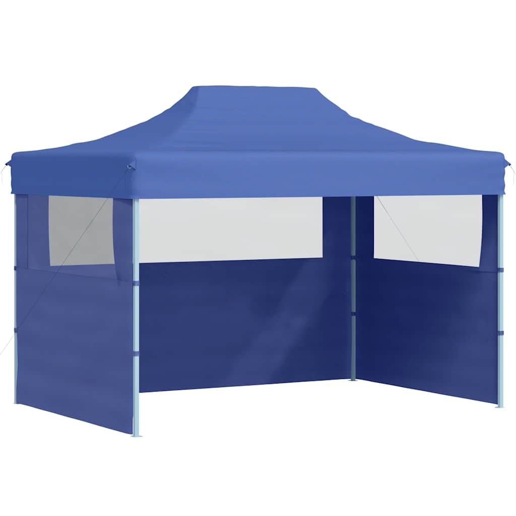 Gartenpavillon, faltbar, für den Außenbereich, mit 3 Wänden, 3 x 4 m, Stahl, Blau