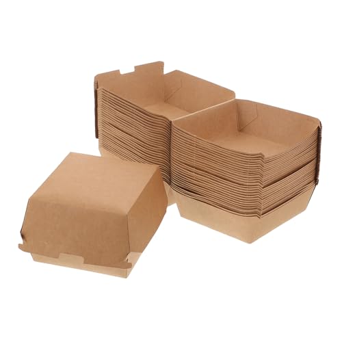 PRETYZOOM Pcs Hamburger Boxes Greaseproof Disposable Takeout Containers Sandwich Paper Boxes