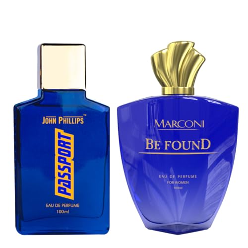 Image of JOHN PHILLIPS PASSPORT & BE FOUND Eau De French Perfume Combo Gift Set For Men & Women(Pack Of 2,200ML)