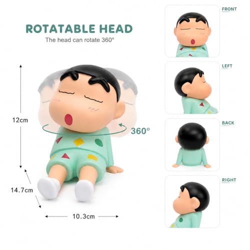 Image of Shopiitoo Shin-chan Action Figure Mobile Holder for Phones | Figurine Cartoon Toy for Boys & Girls | PVC Super Stable Phone Holder | Green