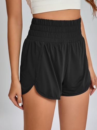 Yilisha Women High Waisted Swim Shorts Tummy Control Swim Bottoms Swimming Shorts with Liner Zipper Pocket4