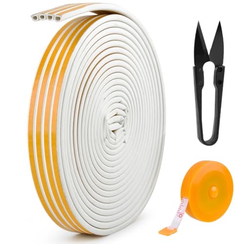 YOPEUC Guarnizioni Finestre Porte 30m / 98.4ft, Guarnizione Adesiva Guarnizione Adesiva Impermeabile, Antispifferi Per Finestre Guarnizioni Per Porte e Finestres Striscia Di Tenuta In Gommas