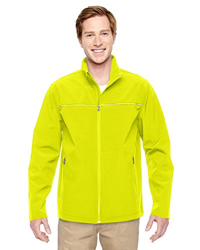 Men's Echo Back Yoke Soft Shell Jacket, Safety Yellow, XS