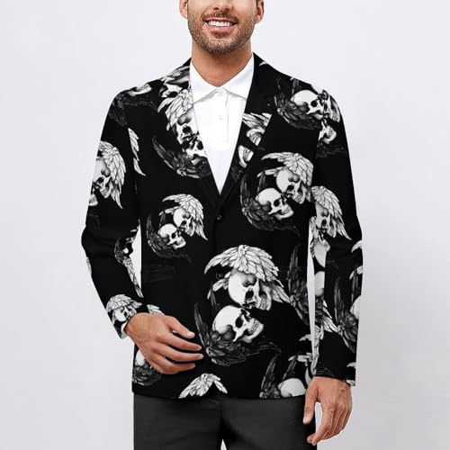 Good and Evil Men's Suits Dress Business Formal Suit Print Jackets Coat for Wedding Party2