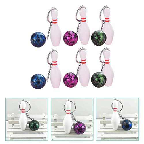 Porte-clés bowling avec quilles miniatures, décoration robuste