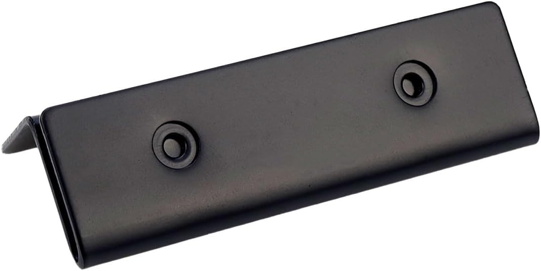 Dnyta 2pcs Double Hook Slot Bracket Black Bed Rail Brackets Bed Frame Connectors for Headboards Footboards Hold