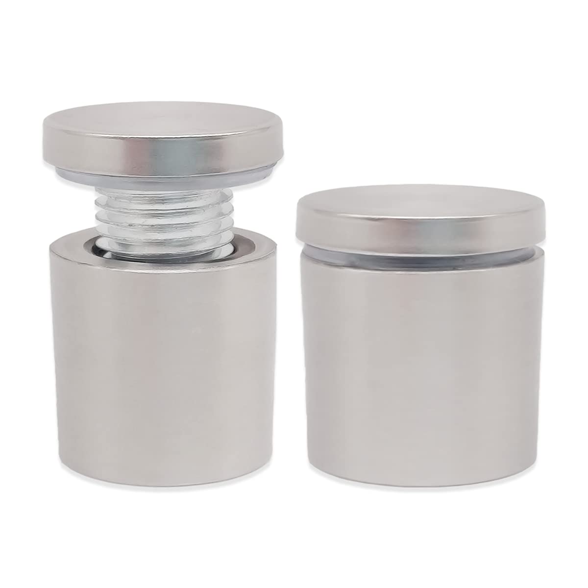 1 x 1 Inch Standoff Screws - Lantee 20Pcs 25 x 25mm Stainless Steel Standoff Wall Mounts for Glass/Panel/Store Sign