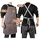 FIAMER Segeltuchschürze verstellbare Schutzkleidung, Werkzeugschürze, dicke flammhemmende Hochleistungsarbeitsschürze, Arbeitsschürze mit Taschen (Dunkelgrau)