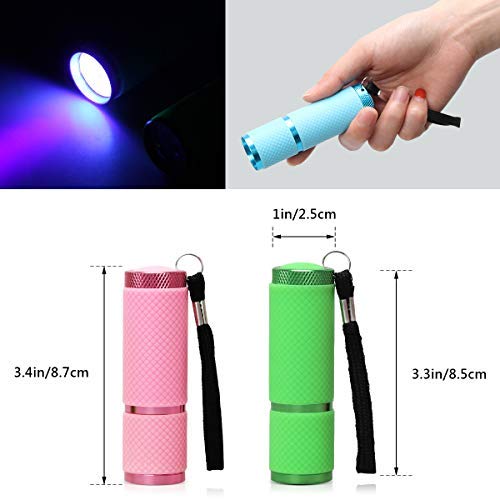 Coolrunner 3Pcs Led Flashlight, Small Glow Flashlights With 9 Led Lights, Portable Light Nail Dryer For Nail Gel (Mixcolor) #TOP3