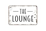 Generic The Lounge Metal Sign, Modern Retro Vintage 8 x 12 Inches