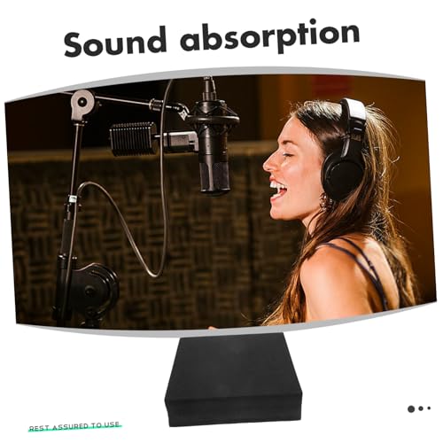 Toyvian 4 piezas Paneles acústicos de aislamiento de espuma para altavoces, subwoofer, monitores, paneles para reducción de ruido en estudios y teatros miniatura 3