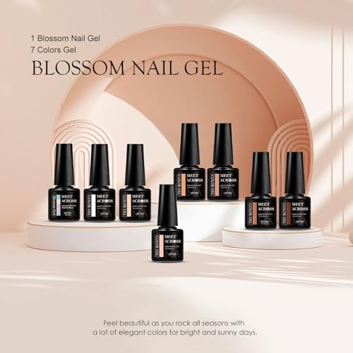 Esmalte en gel MEET ACROSS con 7 colores nude y marrón miniatura 4
