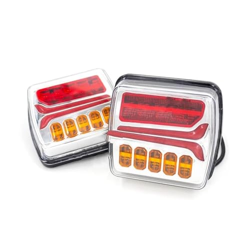 Feu arrière LED 12V-24V étanche pour remorque et camion - Kit de 2 pièces multi-fonctions