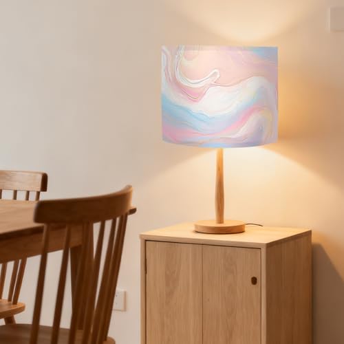 Image of Nuxovilar Lamp Shades Set of 2, 13 inch Top x 13 inch Bottom x 10 inch High (Spider) | Large lamp shades dreamy flowing pattern bedroom living room studio covers light decorative (Abstract)