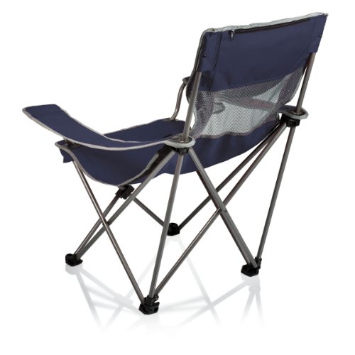 Picnic Time Campsite Camping Chair, Picnic Chair, Outdoor Folding Chair With Carry Bag, Beach Chair, (Navy Blue With Gray Accents) 23 X 18 X 36 #TOP1