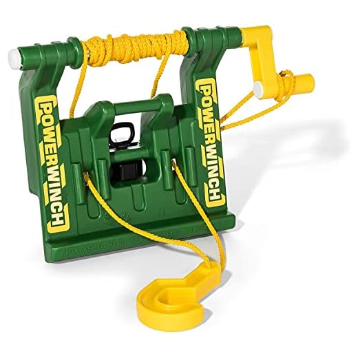 Rolly Toys rollyPowerwinch Seilwinde John Deere (für RollyToys Fahrzeuge, Montage an Front- oder Heckkupplung) 408986, grün