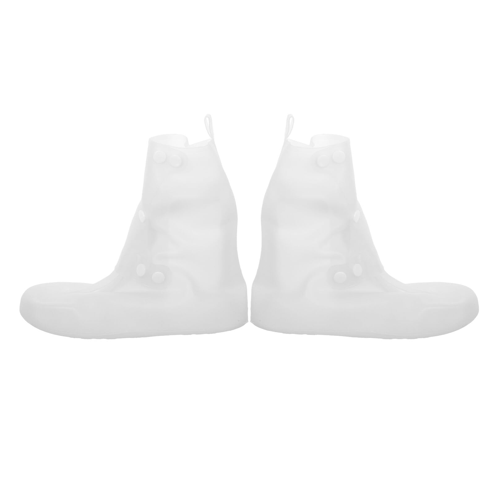 LIFKOME 2 pares Fundas Impermeables para Zapatos de Lluvia Reutilizables Antideslizantes con Suela Resistente Cubrezapatos de PVC Plegables para Adultos Hombres y Mujeres para Ciclismo