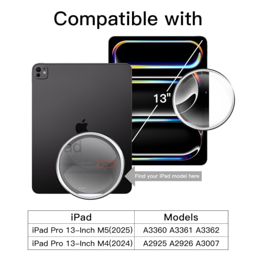 Image of JETech Tempered Glass Screen Protector Guard for iPad Pro 13-Inch M5 /M4 (2025 /2024) with Camera Lens Protector, Easy Installation Tool, Anti-Scratch, HD Clear, 2-Pack Each
