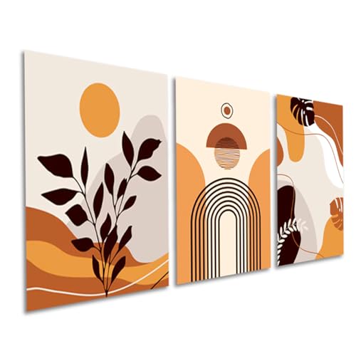 Quadros Decorativos Abstrato Orgânico Tons Terrosos Boho