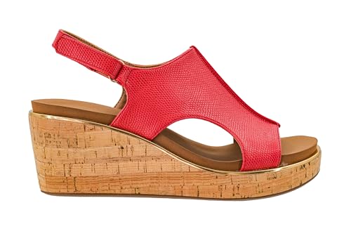 Image of Corkys Footwear Womens Carley Wedges, Featuring Corkys EVA Foam Cushioned Insoles, A 2.5 Inch Heel, Lightweight For All Day Wear, And Hook And Loop Closure