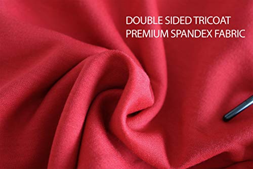 Image of Screenshot SPORTS-A4053 Mens Premium Slim French Terry Spandex Fleece Pants - Athletic Jogger Fitness Workout Gym Zipper Pockets