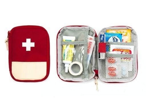 Medium Travel Medicine Pouch Emergency First Aid Kit Organizer with Medicine-Pocket Empty Bag for Travelling Car Home Office Red(1Pcs)-image-29