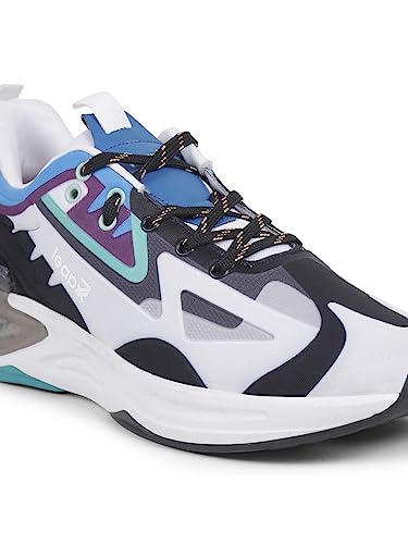 Image of Liberty Leap7X Hanover-1 Men Sports Lacing Shoes with Lycra Upper | EVA Sole | Comfortable & Lightweight | Quick-Wear Elastic Laces | Padded Foam Insole | Running, Gym & Outdoor Activity