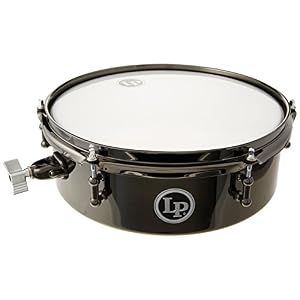 LP Latin Percussion Timbales Drum Set Black Nickel 12″ x 4″ Finish, Klemme für alle gängigen Rod-Durchmesser von 9,5mm – 12,5mm, LP812-BN, Trommel, Drum