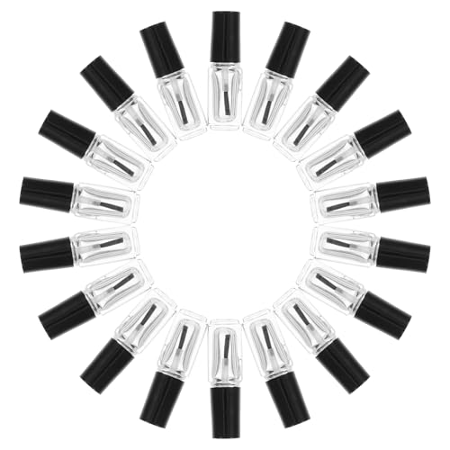 Flacons à ongles en verre 5ml Outanaya avec brosse | Lot de 20 bouteilles rechargeables