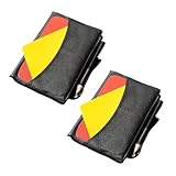 PartyKindom 2 Sätze Standard Schiedsrichter Kartenset mit Roten und Gelben Karten Tragbares Referee...