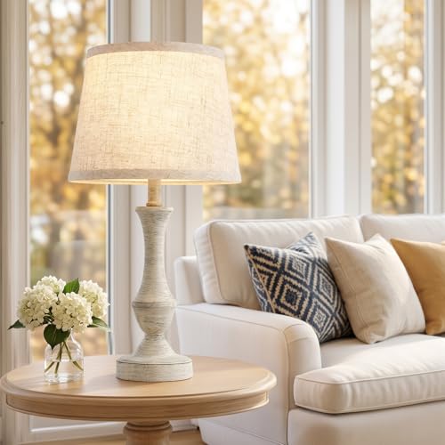 Image of Luvkczc Table Lamp Set of 2, 19 inch Cottage Core Resin Bedside Lamps