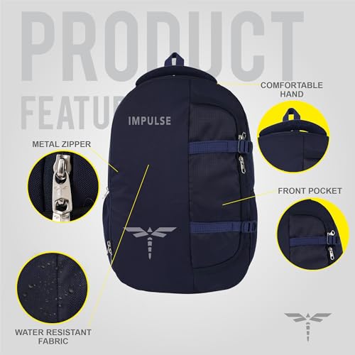 Image of Impulse IMP Omega 45L Laptop Backpack /Office Bag /School Bag /College Bag /Business Bag /Travel Backpack Water Resistant Fits Up to 16 Inch Laptop with 1 Year Warranty