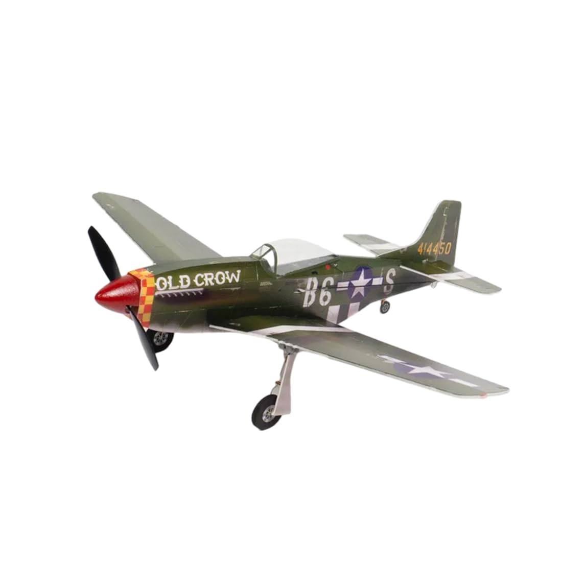 Remote Control Helicopter Altitude Hold RC Helicopter, P-51 Mustang 2.4G RC Mini Five-Channel RC Military Aircraft Model, Flying Toy Gift for Adults (Kit Version/Stand-Alone)