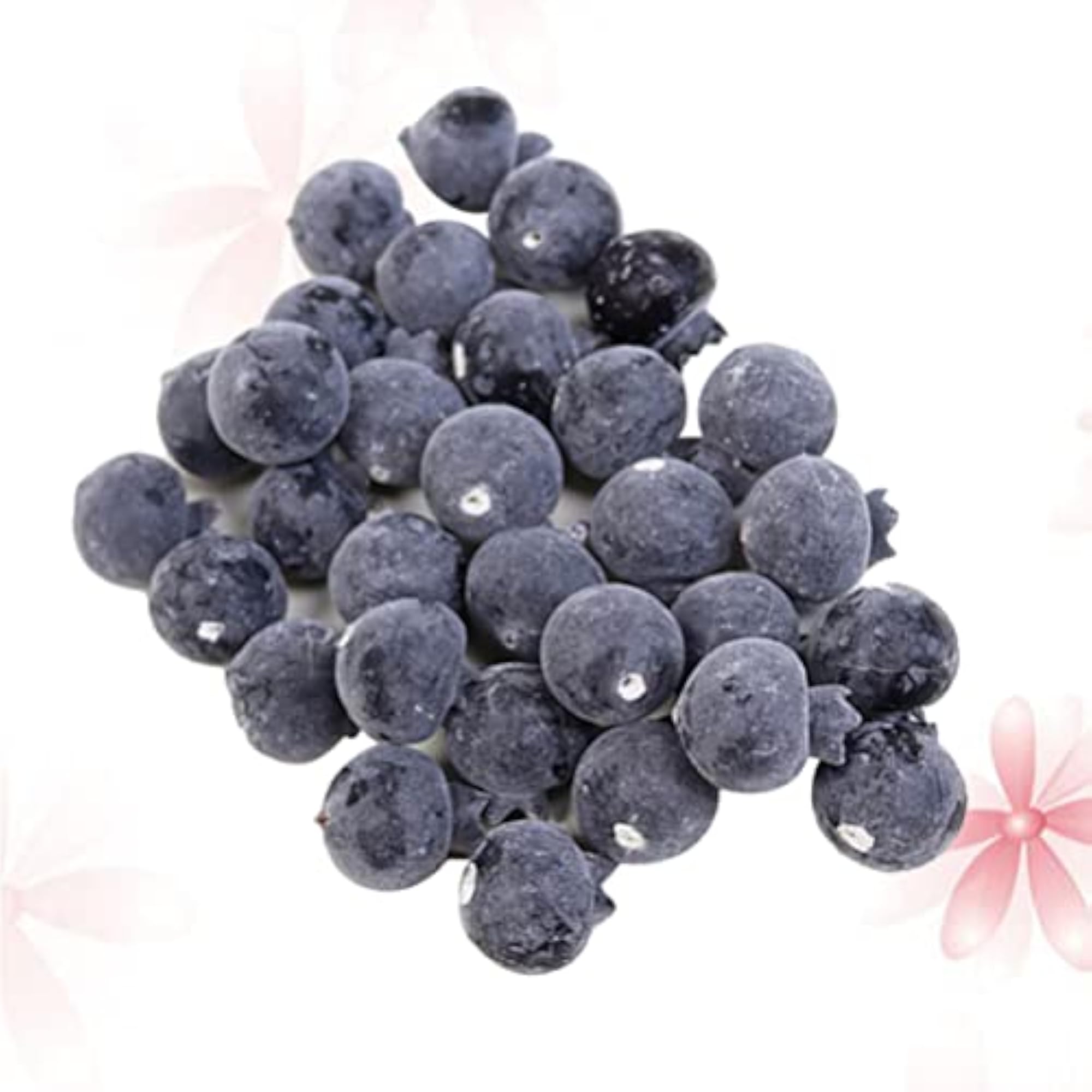 50pcs Lifelike Frosted Blueberries for Decor