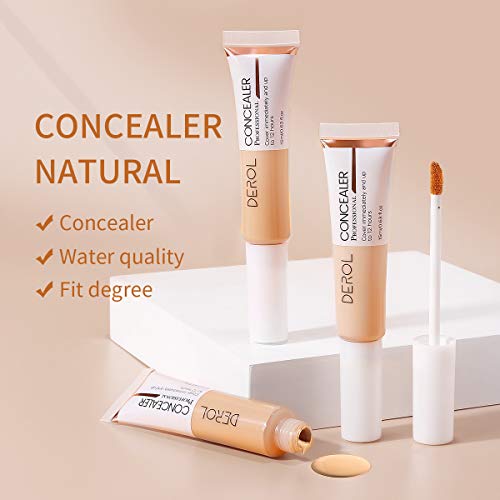 Kissio Concealer,Full Coverage Concealer,Under Eye Concealer,Cover Acne And Freckles,Brightener,Coverimmediately And Up To 12 Hours,Waterproof And Sweatproof（02#Natural) #TOP6