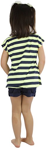 Image of ToBeInStyle Girl's Two Piece Summer Set Cute Tee Top and Matching Shorts Adorable Outfit