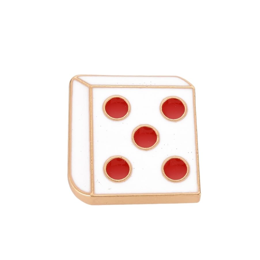 Broches esmaltados de dados para personalizar ropa vieja y mochilas sin usar costuras