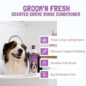 Bio-Groom Groom’n Fresh Dog Conditioner – Scented Dog Bathing Supplies, Puppy Wash, Cat & Dog Grooming Supplies for Sensitive Skin, Cruelty-Free, Made in USA, Tearless Dog Products – 12 fl oz 1-Pack