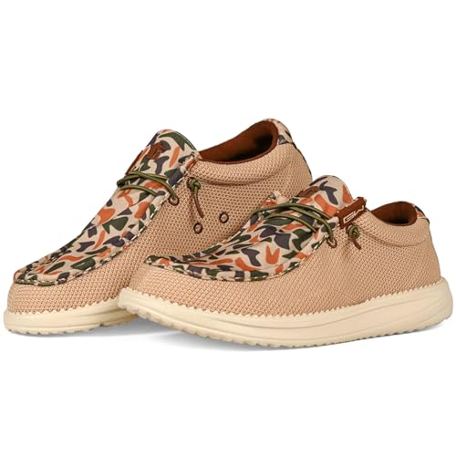 Image of Gator Waders Womens Camp Shoes - Breathable Slip-On Loafers - Elastic Laces - Ultralight All Day Cushioning - Fitted Feel