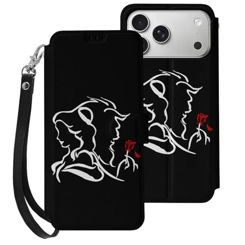 iPhone 17 Pro Max用 ケース 手帳型 美女と野獣 Iphone17用カバー アイフォン17 用 ケース スマホケース おしゃれ 人気 財布型 PUレザー 携帯カバー カード収納 スタンド機能