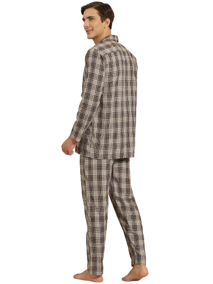 Image of SOJANYA (Since 1958 Men's Cotton Checked Nightsuit Set