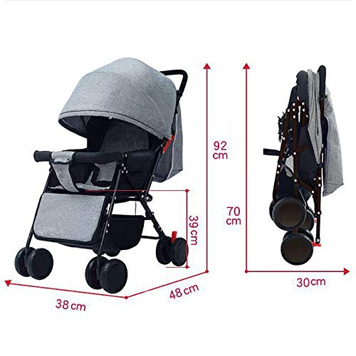 image for MUY Stroller Pushchair, Adjustable Backrest, with One Hand Fold, Buggy